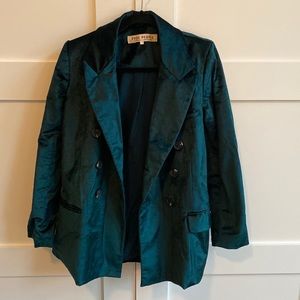 Free People green velvet blazer.